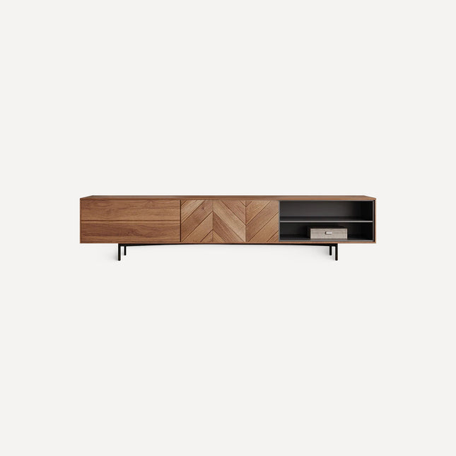 Solenza Essenza | 70" Mid-Century Minimalist Wood TV Stand