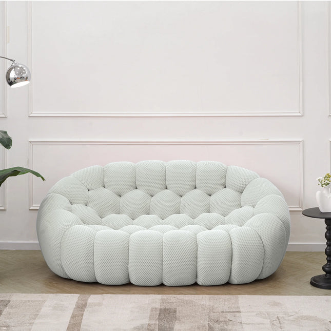 Solenza Bubble | 2-Seat Modular Loveseat + Modular Sofa Chair + Ottoman  | 3D-Knitted Fabric