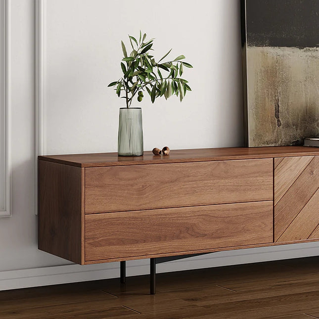 Solenza Essenza | 70" Mid-Century Minimalist Wood TV Stand