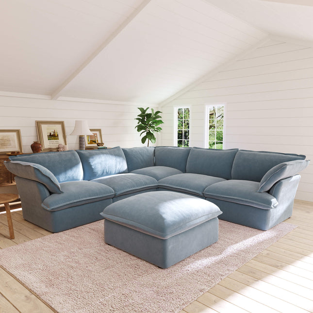 Solenza Vellura | 6-Seat Corner Sectional | Washable Velvet