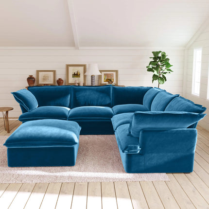 Solenza Vellura | 6-Seat Corner Sectional | Washable Velvet