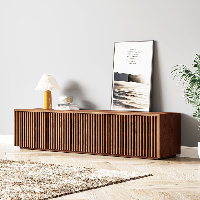 Riflessi Minimalist Slatted TV Stand