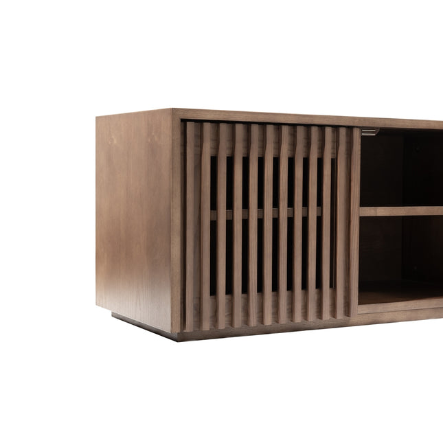 Riflessi Minimalist Slatted TV Stand