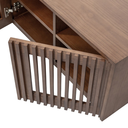 Riflessi Minimalist Slatted TV Stand