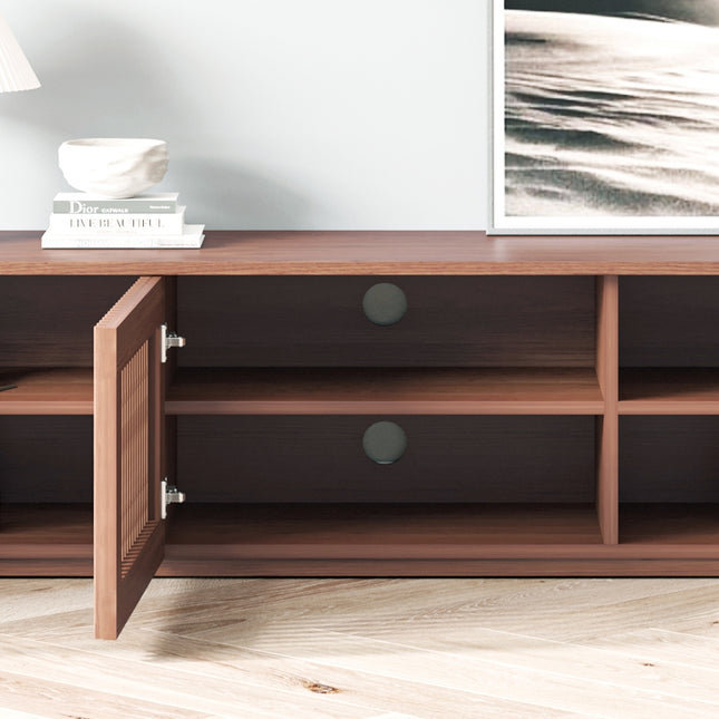 Riflessi Minimalist Slatted TV Stand
