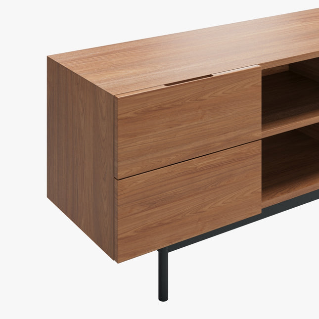 Solenza Legno | Mid-Century Slatted TV Stand | 70"