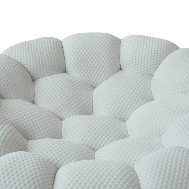 Solenza Bubble | 2-Seat Modular Loveseat + Modular Sofa Chair + Ottoman  | 3D-Knitted Fabric