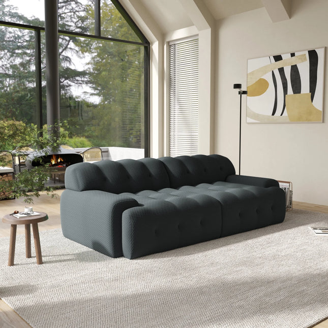 Solenza Bubble Horizon | 87" 2-3 Seater 3D-Knitted Sectional Sofa