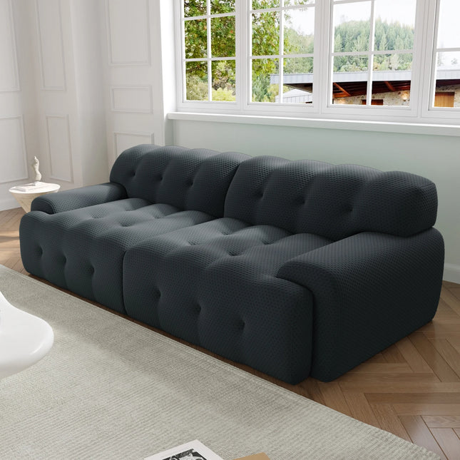 Solenza Bubble Horizon | 87" 2-3 Seater 3D-Knitted Sectional Sofa