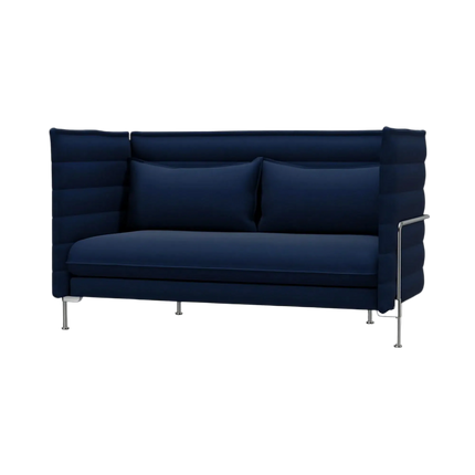 Solenza | Alcove Lowback Sofa | Designer Navy Linen Collection