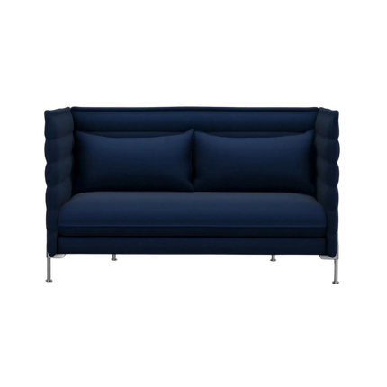 Solenza | Alcove Lowback Sofa | Designer Navy Linen Collection