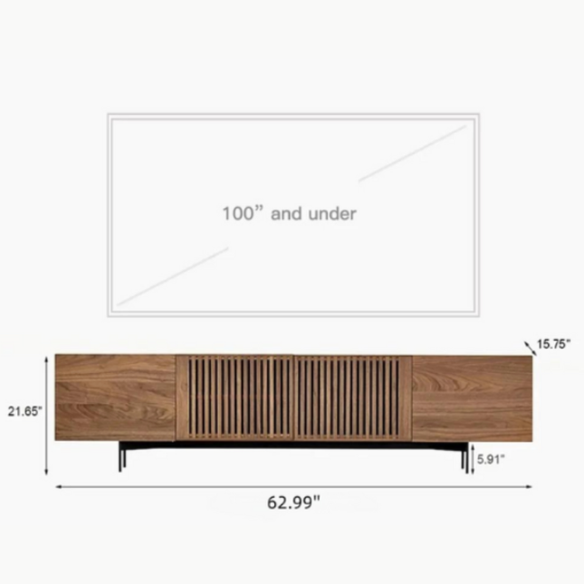 Solenza Arte Luce | Mid-Century Modern TV Stand | 63"–78"