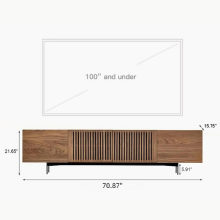 Solenza Arte Luce | Mid-Century Modern TV Stand | 63"–78"