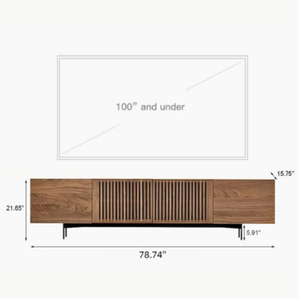 Solenza Arte Luce | Mid-Century Modern TV Stand | 63"–78"