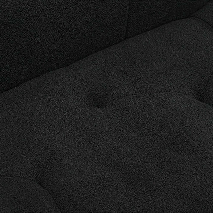 Solenza Cloud Bubble Sofa | White Sherpa Fleece 2-Seater Loveseat, Deep Seat Curved Design