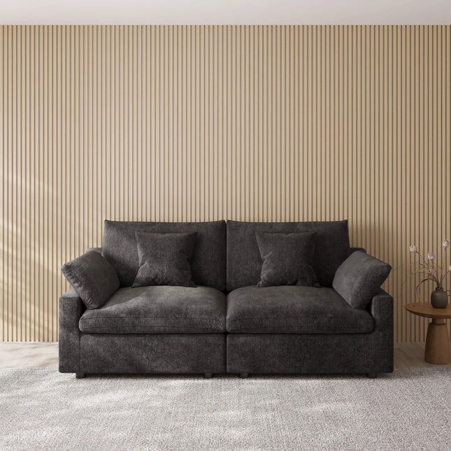 Solenza Casa Nova | 83" 2-Seat Sectional Cloud Sofa | Washable Linen