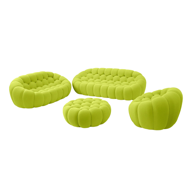 Solenza Bubble | 3-Seater + Loveseat + Chair + Ottoman | 3D-Knitted