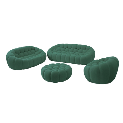 Solenza Bubble | 3-Seater + Loveseat + Chair + Ottoman | 3D-Knitted