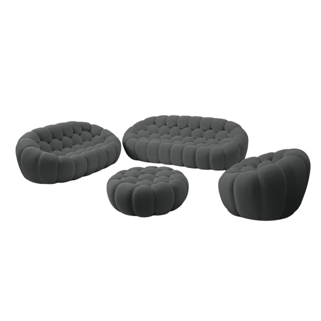Solenza Bubble | 3-Seater + Loveseat + Chair + Ottoman | 3D-Knitted