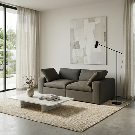 Solenza Nuvia | 80" Cloud Modular Sofa | Washable Linen