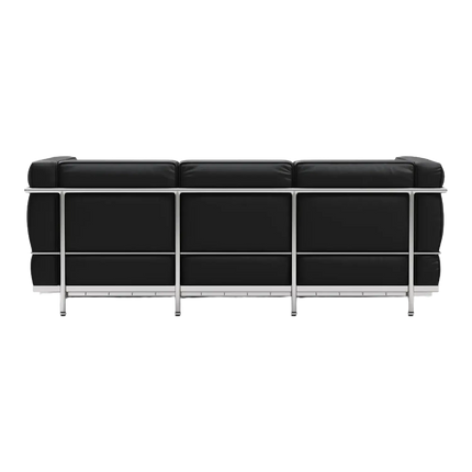 Solenza LC2 Sofa | Black Leather & Goose Down Blend