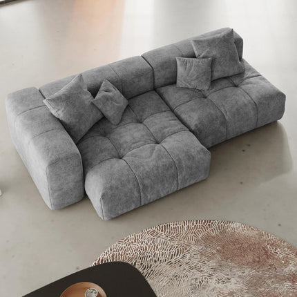 Solenza Elysian | 92" Modular 2-Seater Deep Seat Sectional | Washable Linen Sofa