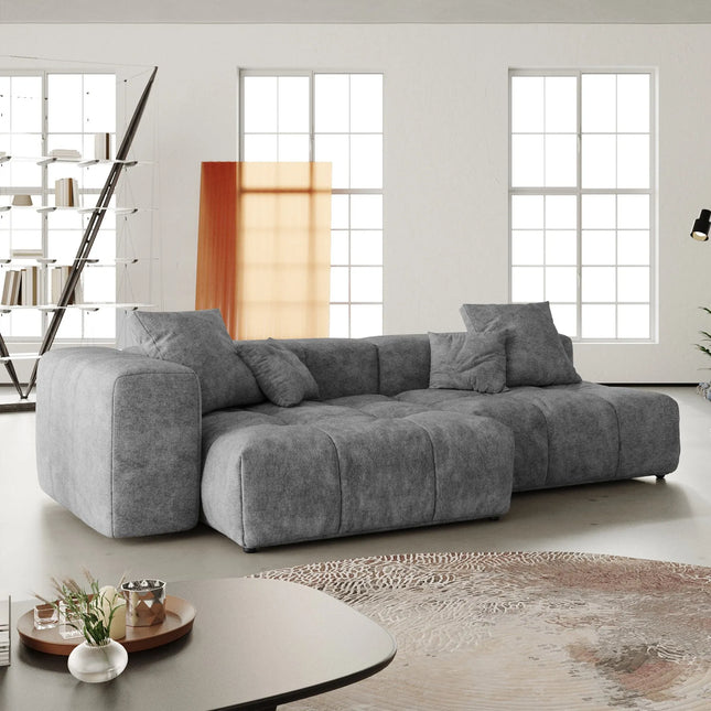 Solenza Elysian | 92" Modular 2-Seater Deep Seat Sectional | Washable Linen Sofa