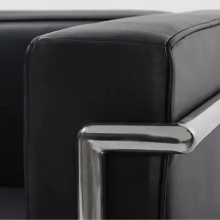 Solenza LC2 Sofa | Black Leather & Goose Down Blend