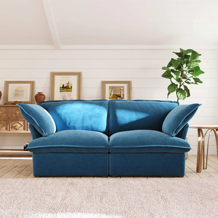 Solenza Vellura | 83" 2-Seat Cloud Sofa | Washable Velvet