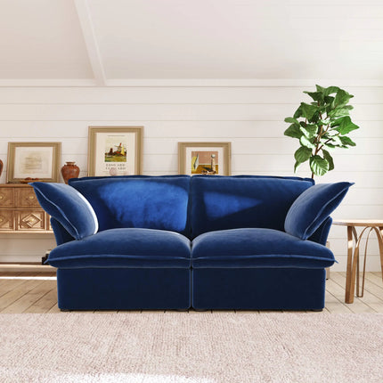 Solenza Vellura | 83" 2-Seat Cloud Sofa | Washable Velvet