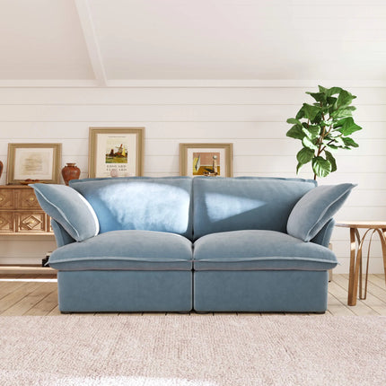 Solenza Vellura | 83" 2-Seat Cloud Sofa | Washable Velvet
