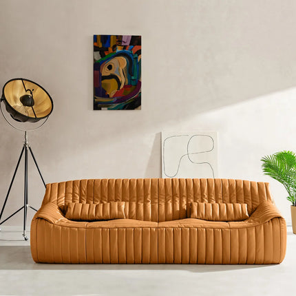 Solenza | Sandra Sofa | Caramel Genuine Leather Edition