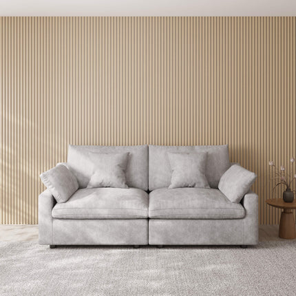 Solenza Casa Nova | 83" 2-Seat Sectional Cloud Sofa | Washable Linen