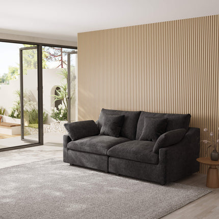 Solenza Casa Nova | 83" 2-Seat Sectional Cloud Sofa | Washable Linen