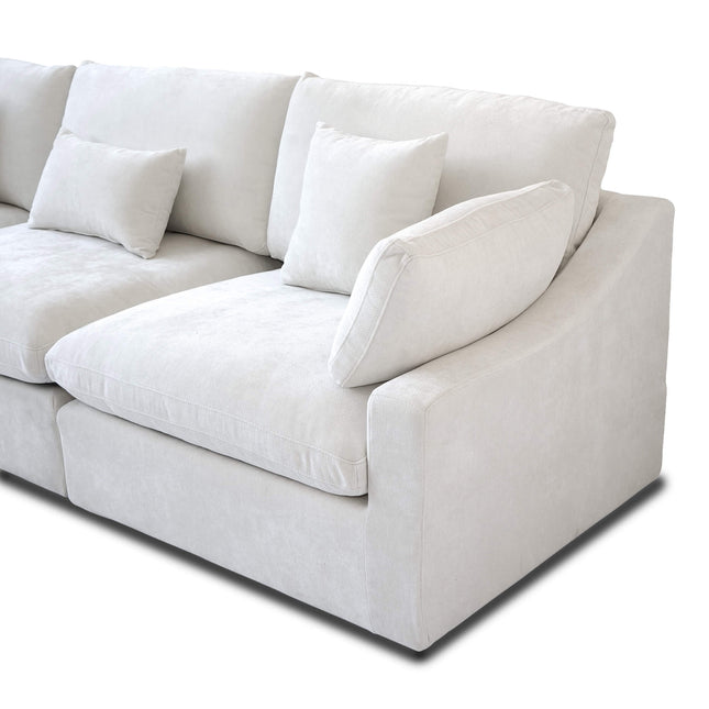 Solenza Casa Nova | 156" 4-Seat U-Shape Sectional + 2 Otts | Washable Linen