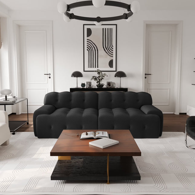 Solenza Bubble Horizon | 87" 2-3 Seater 3D-Knitted Sectional Sofa