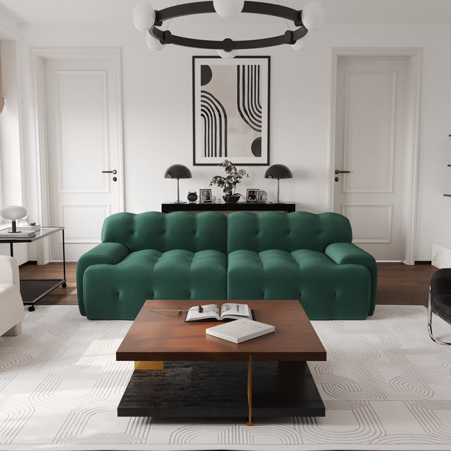 Solenza Bubble Horizon | 87" 2-3 Seater 3D-Knitted Sectional Sofa