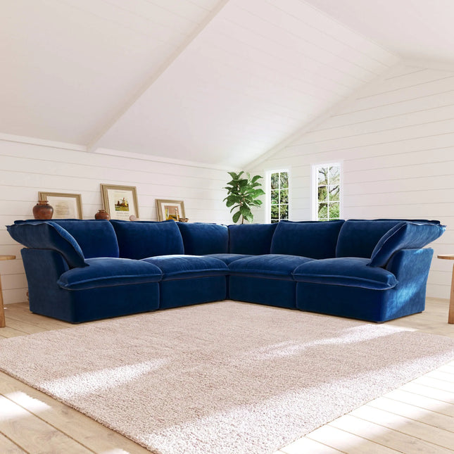 Solenza Vellura | 122" 5-Seat Corner Sectional | Washable Velvet