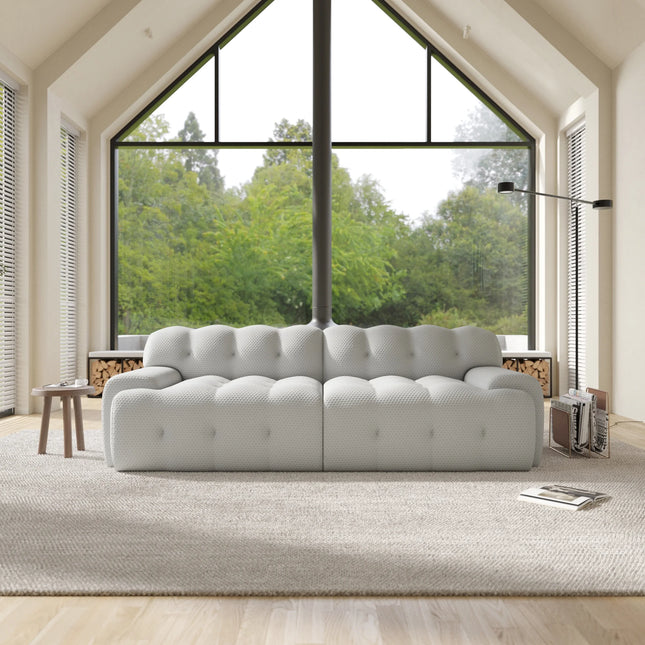 Solenza Bubble Horizon | 87" 2-3 Seater 3D-Knitted Sectional Sofa