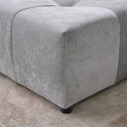 Solenza Elysian | 119" Modular 3-Seater Sectional + Ottoman | Washable Linen Sofa