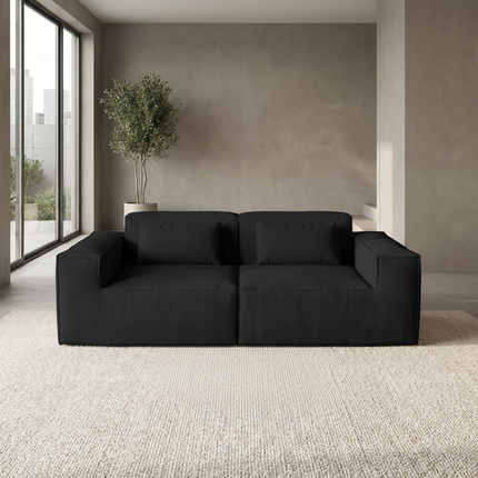 Solenza Mellow | 83" Cloud Modular 2-Seater Loveseat Sofa | Washable Velvet Sofa