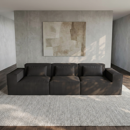 Solenza Mellow | 118" Cloud Modular 3-Seater Sofa | Washable Velvet Sofa