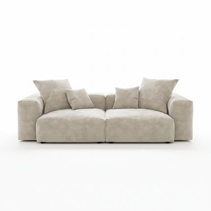 Solenza Haven | 102" Modular Corduroy 2-Seater Loveseat | Washable & Pet-Friendly