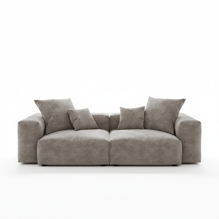 Solenza Haven | 102" Modular Corduroy 2-Seater Loveseat | Washable & Pet-Friendly