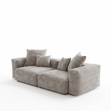 Solenza Haven | 102" Modular Corduroy 2-Seater Loveseat | Washable & Pet-Friendly