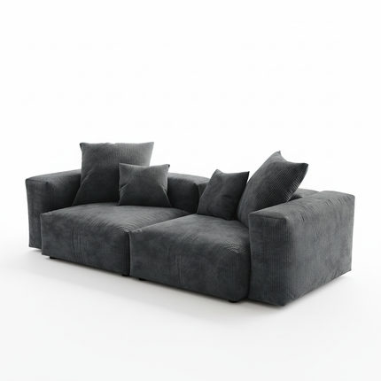 Solenza Haven | 102" Modular Corduroy 2-Seater Loveseat | Washable & Pet-Friendly