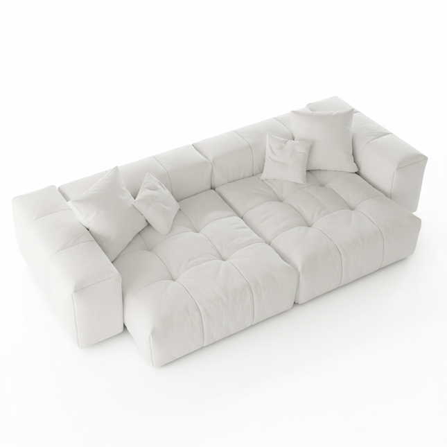 Solenza Elysian | 104" Modular 2-Seater Loveseat | Washable Linen Sofa