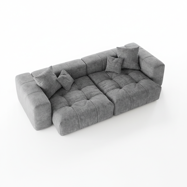 Solenza Elysian | 104" Modular 2-Seater Loveseat | Washable Linen Sofa