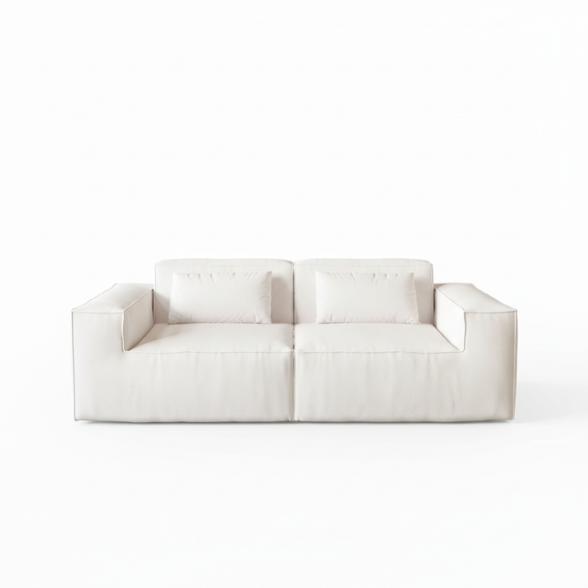 Solenza Mellow | 83" Cloud Modular 2-Seater Loveseat Sofa | Washable Velvet Sofa