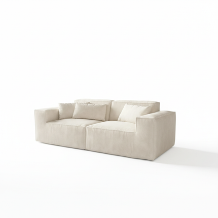 Solenza Mellow | 83" Cloud Modular 2-Seater Loveseat Sofa | Washable Velvet Sofa